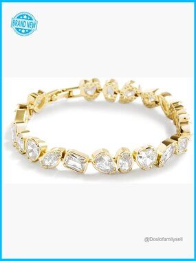 14K Gold Filled Tennis Bracelet Elegant Classic Minimal Oval Stone Cut